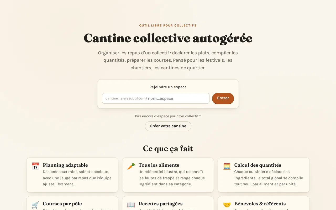 Capture de la Cantine collective autogérée