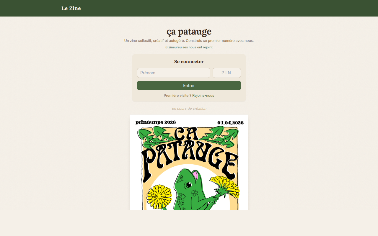 Capture du Zine Lisière Commune