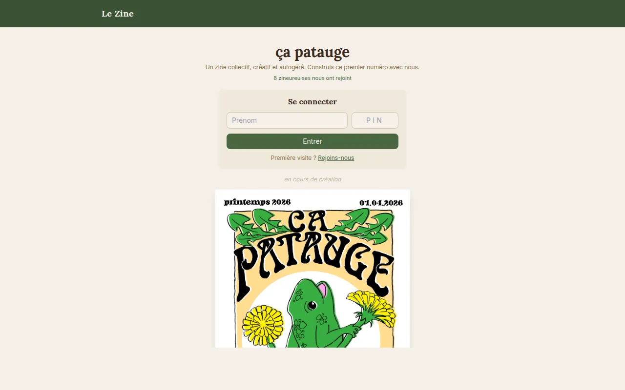 Capture du Zine Lisière Commune